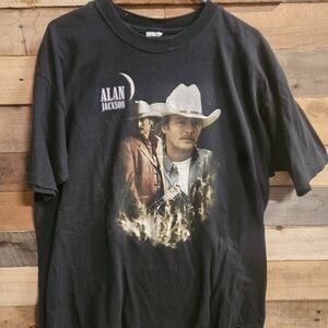 Alan Jackson Graphic Tee in Black